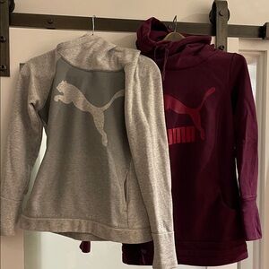 Puma Gray and Burgundy Sweatshirts